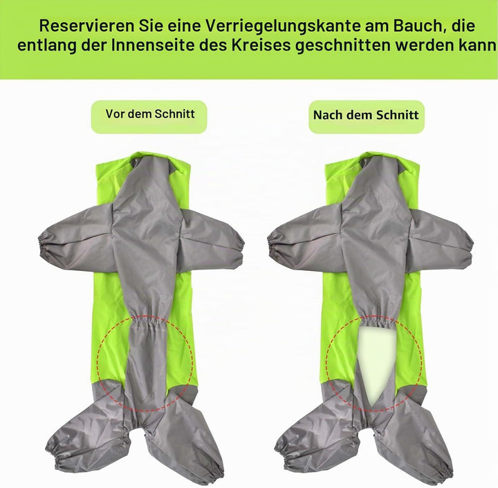 Regenmantel für Hunde,Hunderegenmantel,Wasserdichter Hundemantel mit Kapuze,Leichte Regenjacke Hund