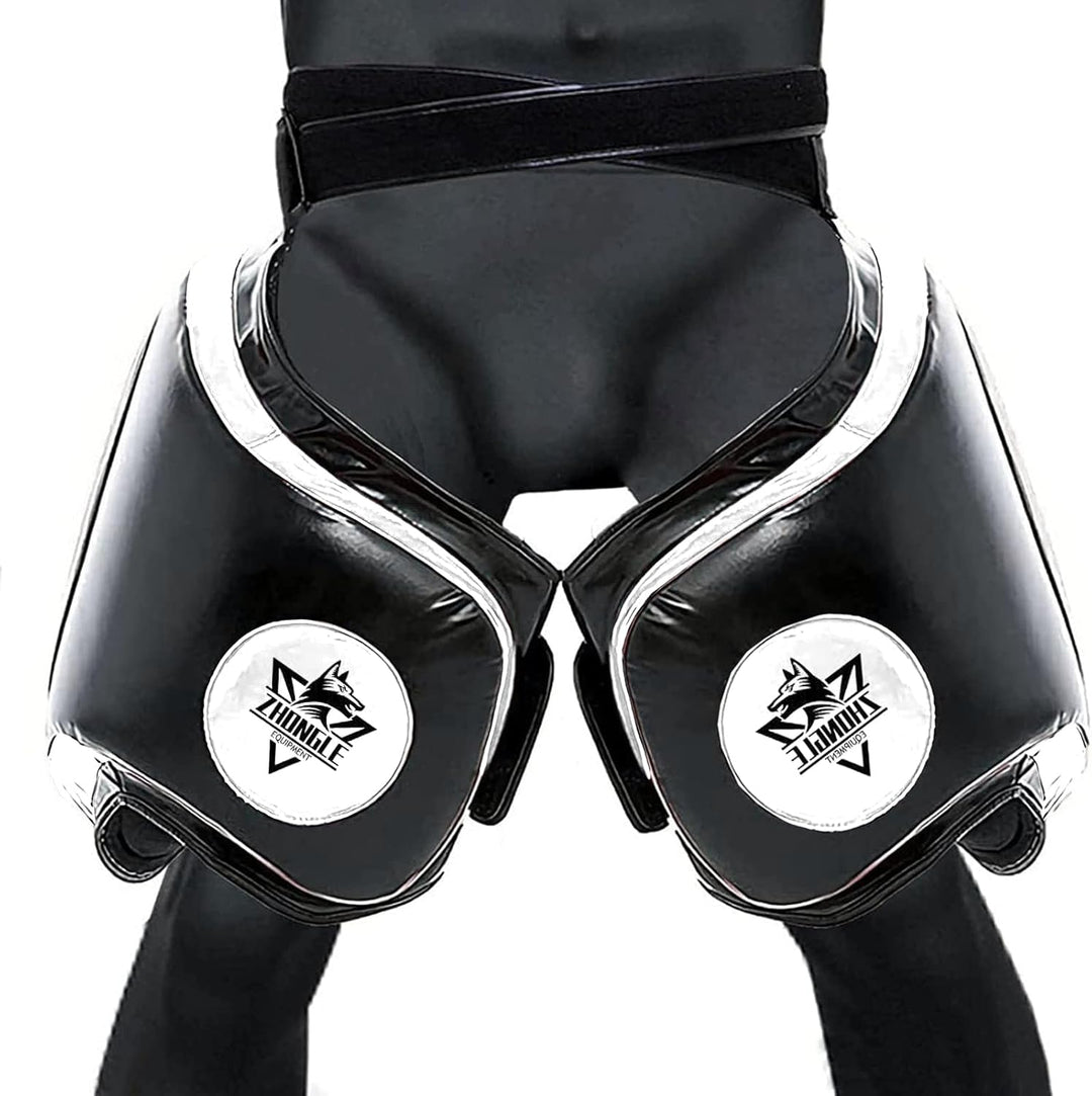 ZHONGLE Oberschenkelpolster Muay Thai, Oberschenkel-Sport-Protektor-Pads Max Thick 10,2 cm, Muay Tha