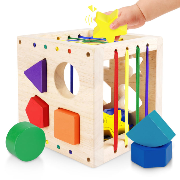 Ainiv Formsortierwürfel, Sortierspiel Montessori Steckwürfel, Baby Sensorische Spielzeug, Motorische
