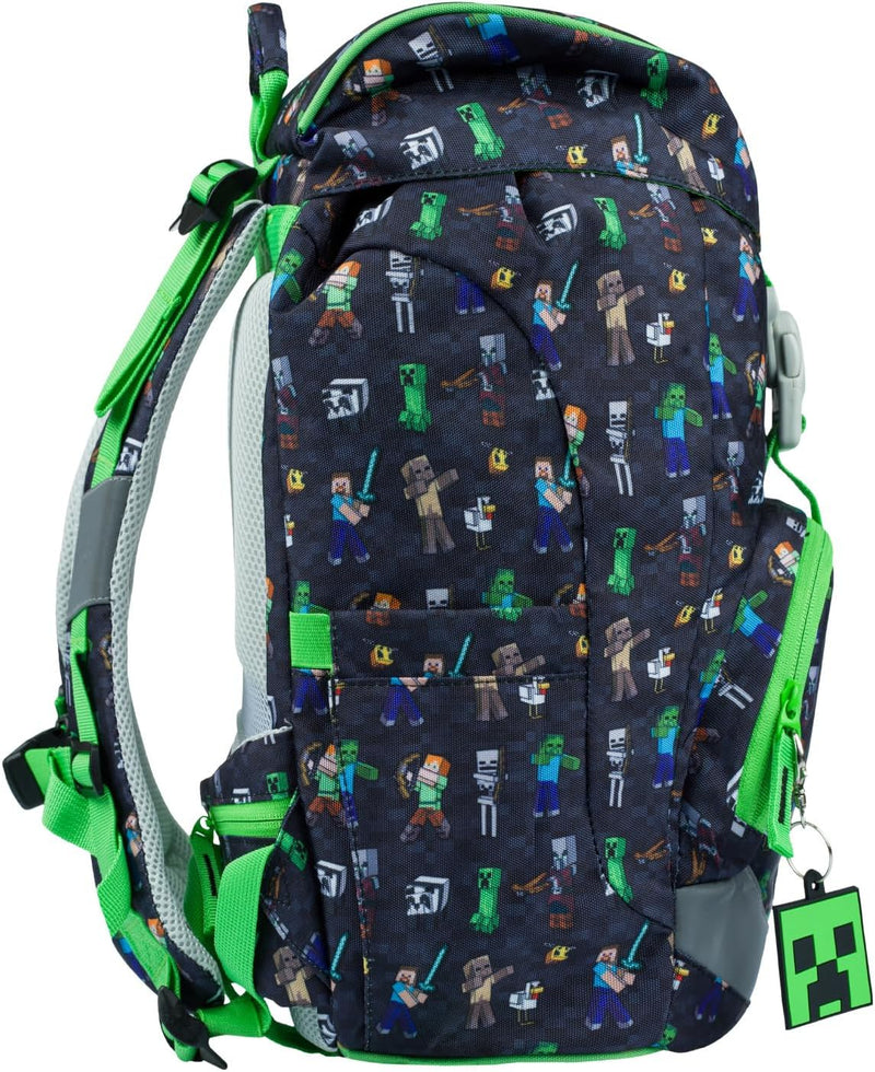 Baagl Schulranzen Jungen für 1. Klasse, Airy Schultasche Set 3-Teilig, Grundschule Schulrucksack für