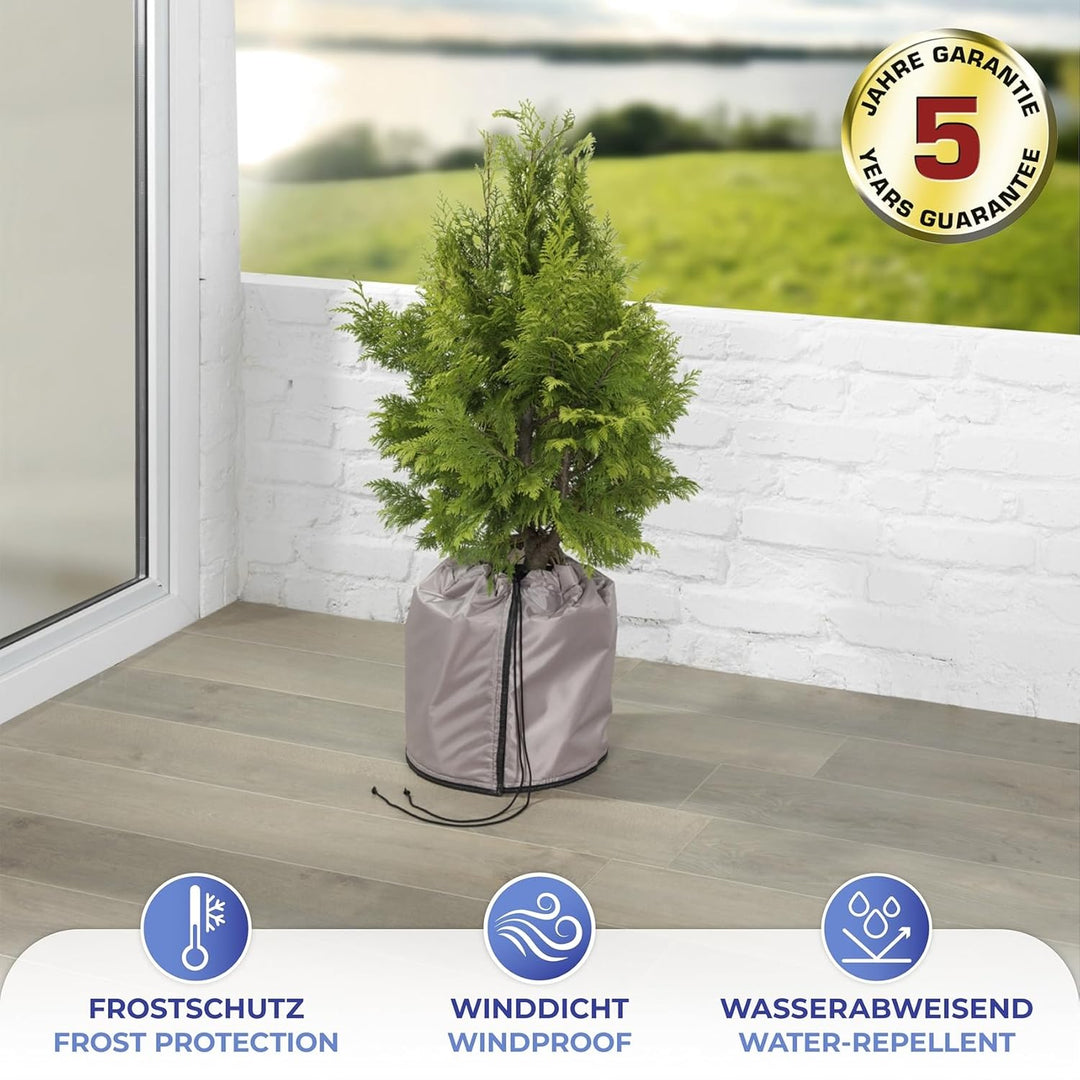 Maximex Pflanzenschutz Pflanztopf-Sack 2er Set Überwinterung Frostschutz Pflanzen 28l Zylinder platz