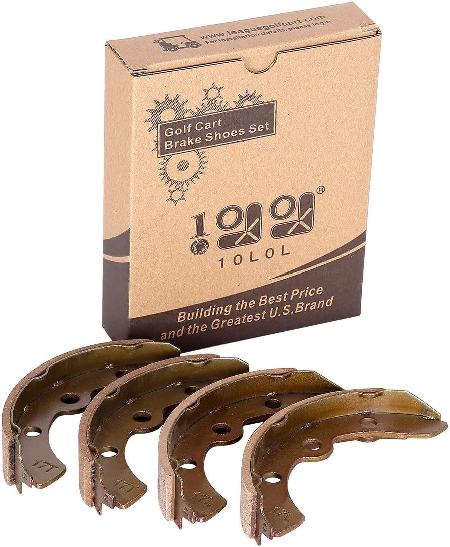 World 9.99 Mall Bremsschuhe (2 kurz, 2 lang) passend für Club Car (ab 1995) DS und Precedent Golf Ca