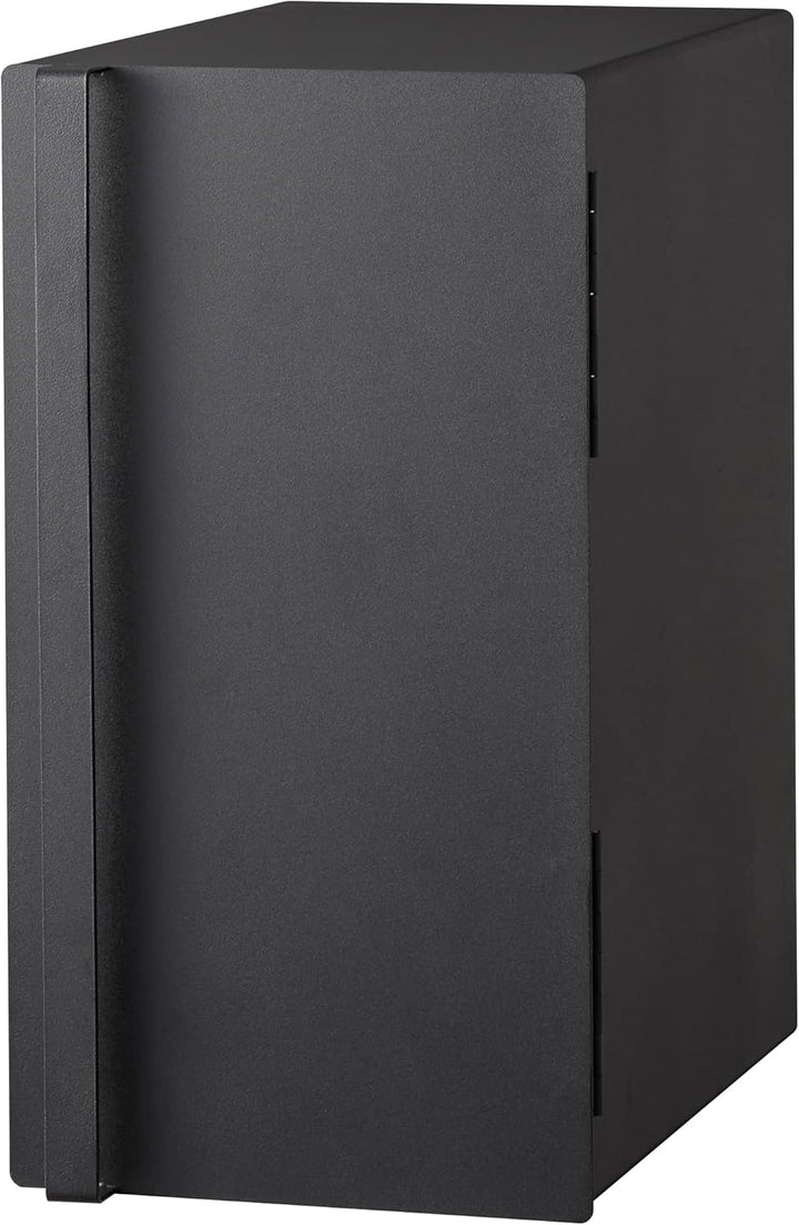 Yamazaki 5681 TOWER Brotkasten, hochkant, schwarz, Stahl, Minimalistisches Design, Schwarz