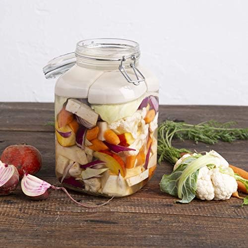 Beschwerungsstein zum Fermentieren/12,8 cm/ 4-teilig, passend für 3 Liter Fido-Glas