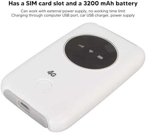 Brrnoo 5G Mobile WiFi Modem, Wireless Mobile Router 300 Mbit/s, Entsperrter 5G WiFi SIM-Kartensteckp