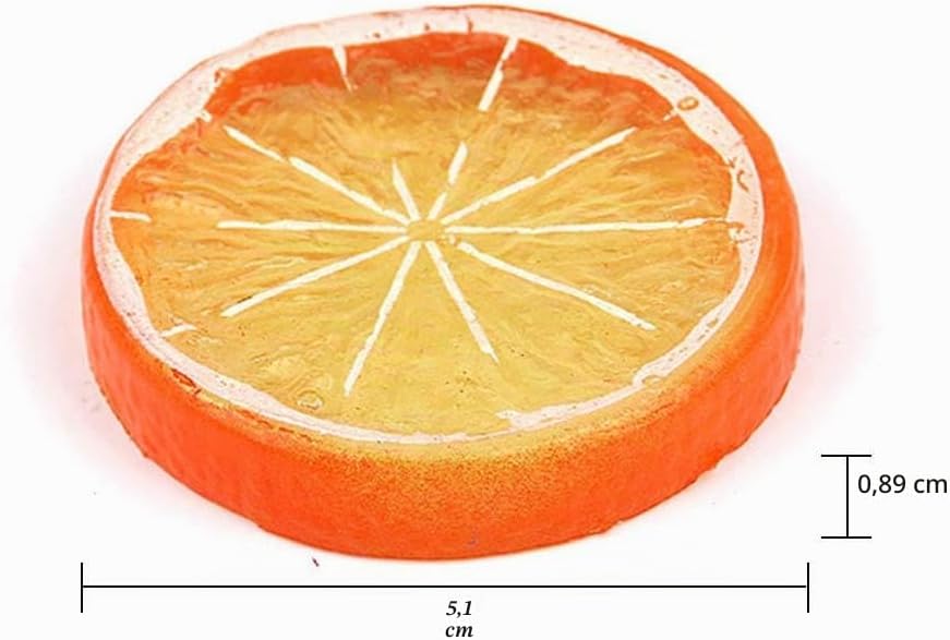 Künstliche Zitronenscheiben, realistische lebensechte Simulation Zitrone dekorativ künstliche Obst H