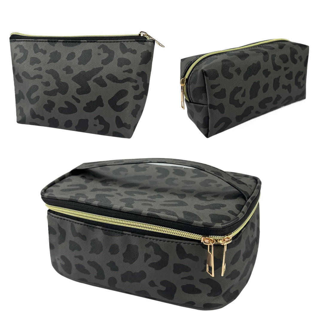 3 Stück Set Kosmetiktasche, grosse Kapazität Reise Make Up Tasche Set Damen, mit tragbarem Griffdesi