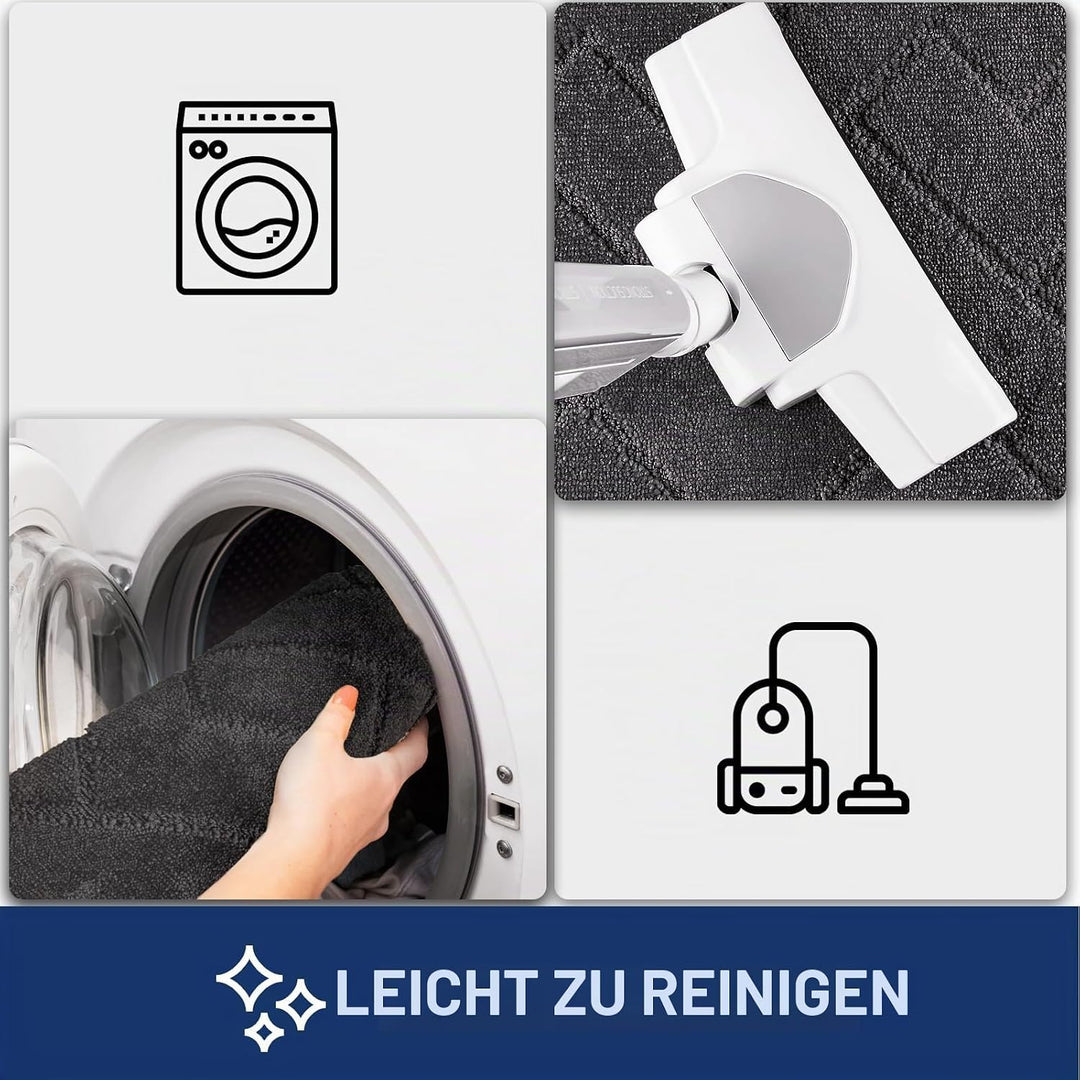 FCSDETAIL Schmutzfangmatte Innen 50 x 80 cm, rutschfeste Fussmatte, waschbar Sauberlaufmatte, absorb