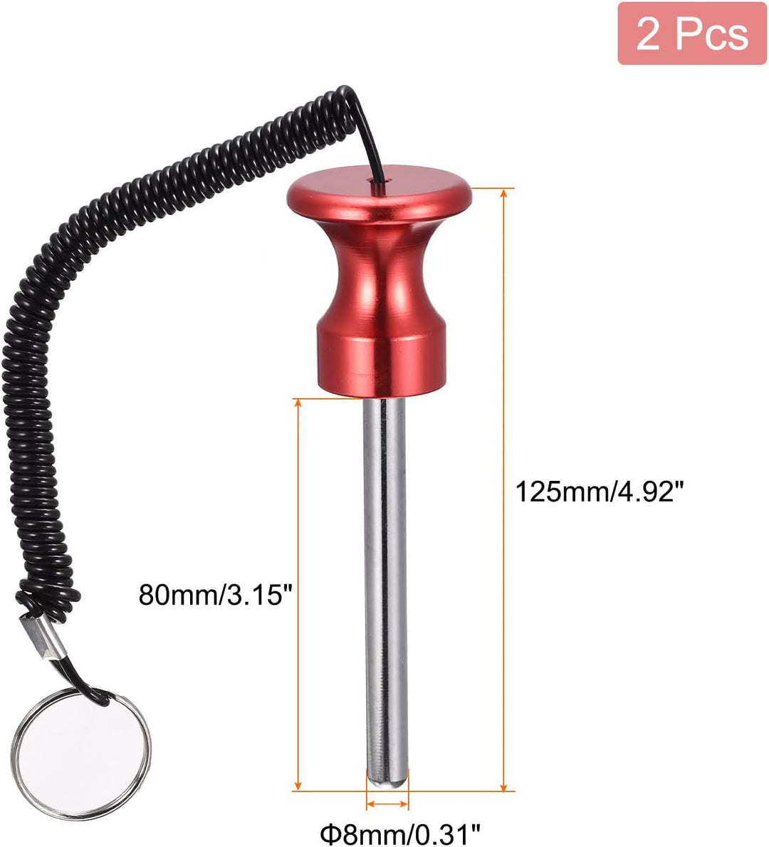 sourcing map Stück mm x mm Gewichtsstapelstift mit Zugseil Magnetisches Krafttrainingsgerät Zubehör