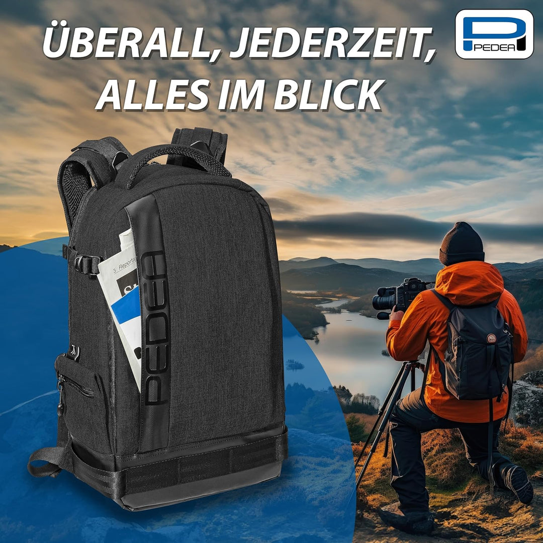 Pedea DSLR-Kamerarucksack Fashion Fotorucksack für Spiegelreflexkameras mit wasserdichtem Regenschut