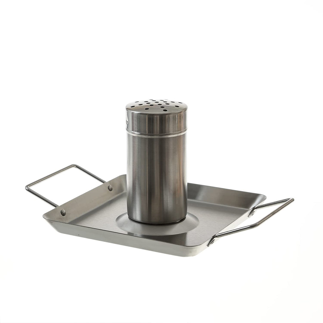 Hähnchenhalter Edelstahl mit Dampfdose und Fettschale BBQ Hähnchenbräter für Grill und Backofen Bier