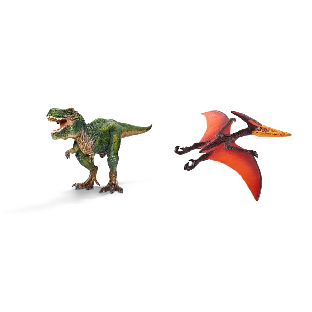 SCHLEICH® 14525 Tyrannosaurus Rex, für Kinder ab 5-12 Jahren, Dinosaurs - Spielfigur & ® 15008 Ptera