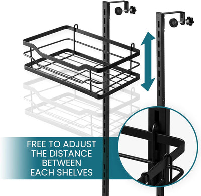 TAILI Saugnapf Hängende Duschablage Zum Hängen mit Rasierständer & Seifenhalter, Shower Shelf Mit 4