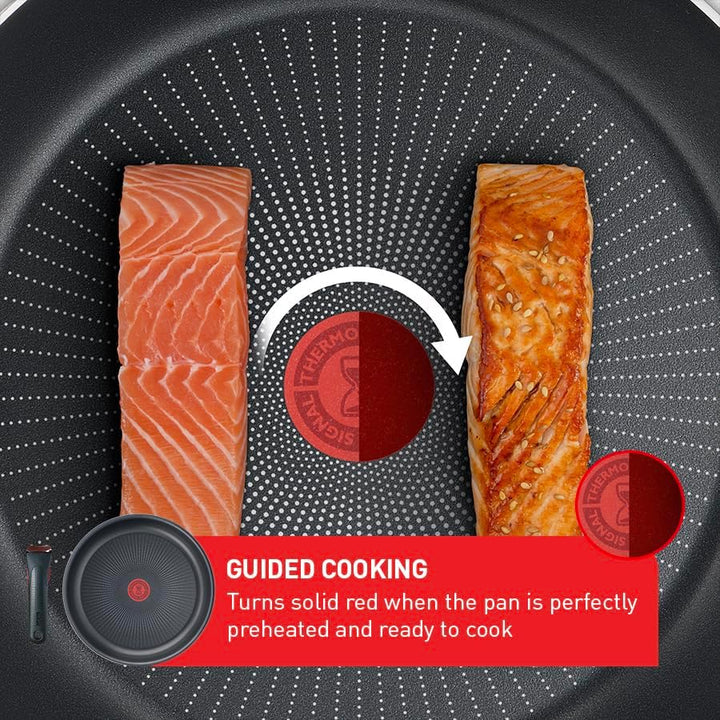 Tefal Ingenio Easy ON Try-Me Pfannenset, 7-teilig, stapelbar, abnehmbarer Griff, platzsparend, antih