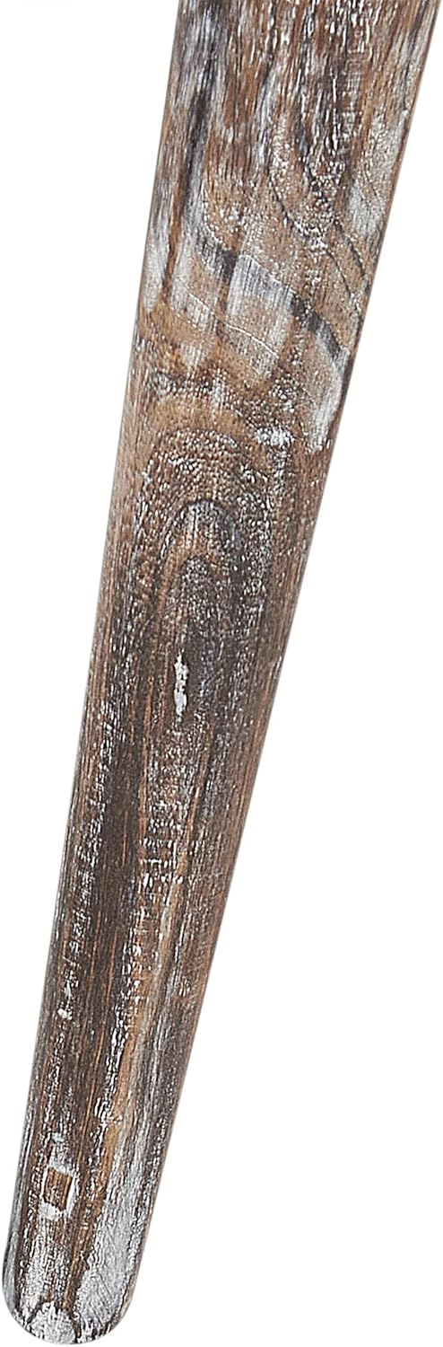 Beistelltisch 2er Set Mango Holz dunkelbraun / weiss rund dreibeinig Adro