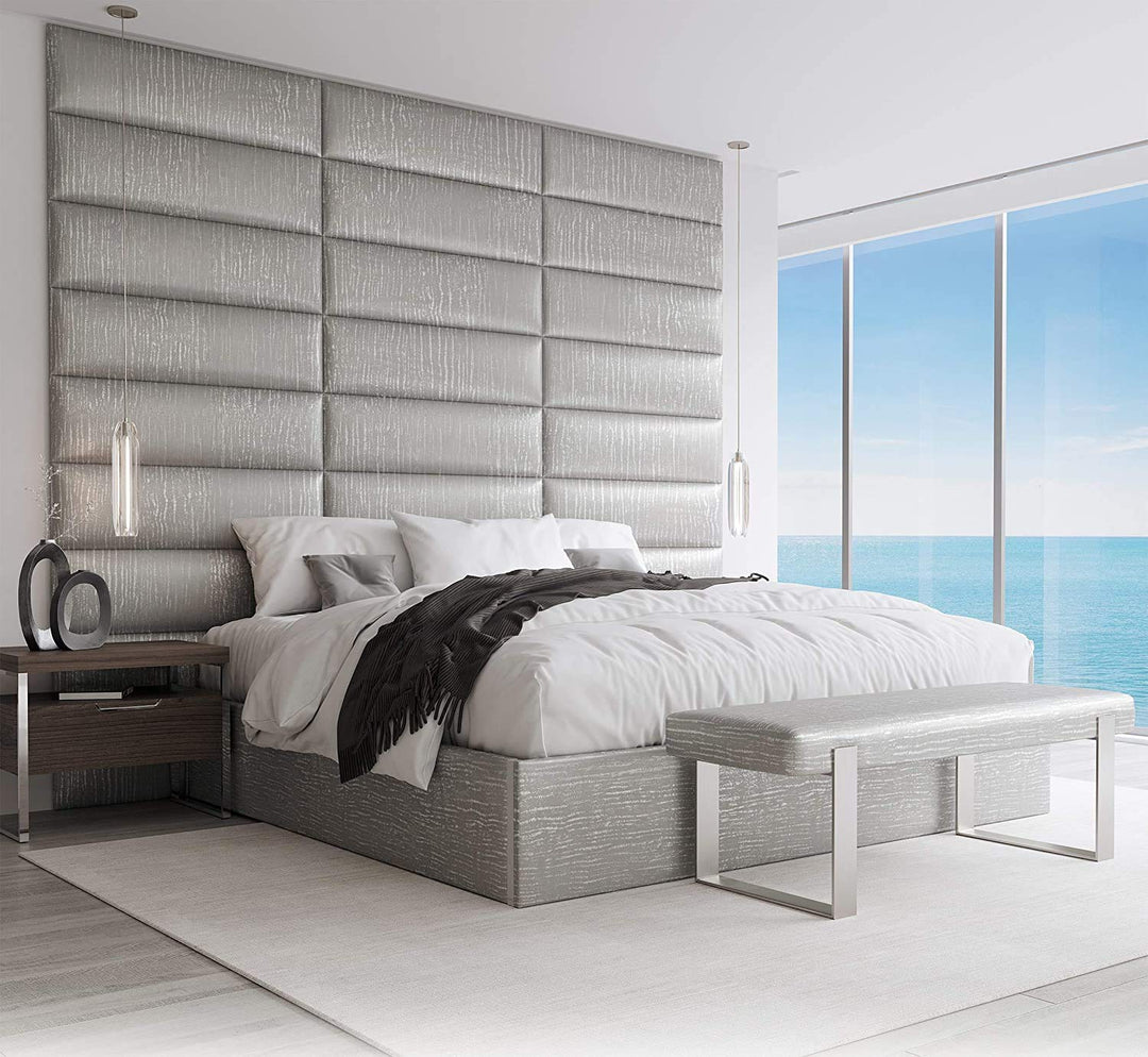 VANT Gepolsterte Kopfteile - Accent Wall Panels - Pack von 4 - Einfach Passen - König Zwilling Bett
