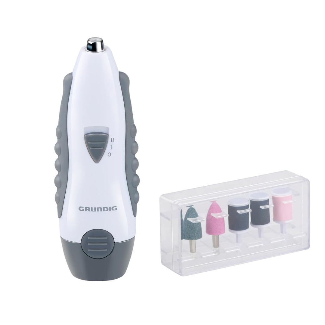 Grundig Nagelfräser 5-in-1 - Maniküre Set Elektrisch mit 5 Aufsätzen - Elektrische Nagelfeile und Na