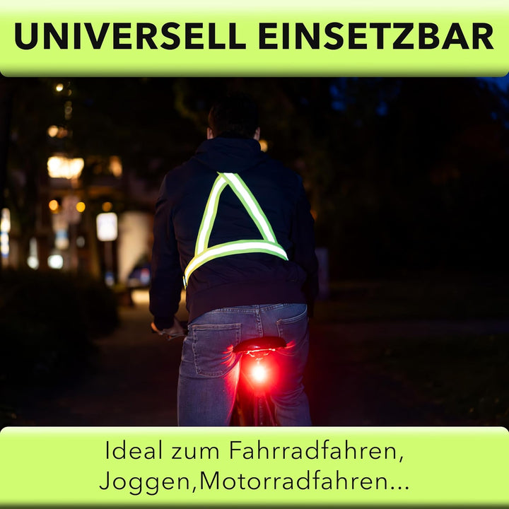 AVANA Reflektorweste Reflektierende Sicherheitsweste Einstellbar Warnweste Leicht Hohe Sichtbarkeit