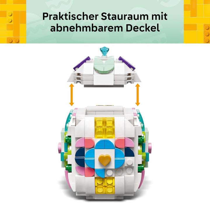 LEGO Verziertes Osterei - Mit bunten Elementen, goldenem Herz & Edelstein - Kreative Kinderzimmer De