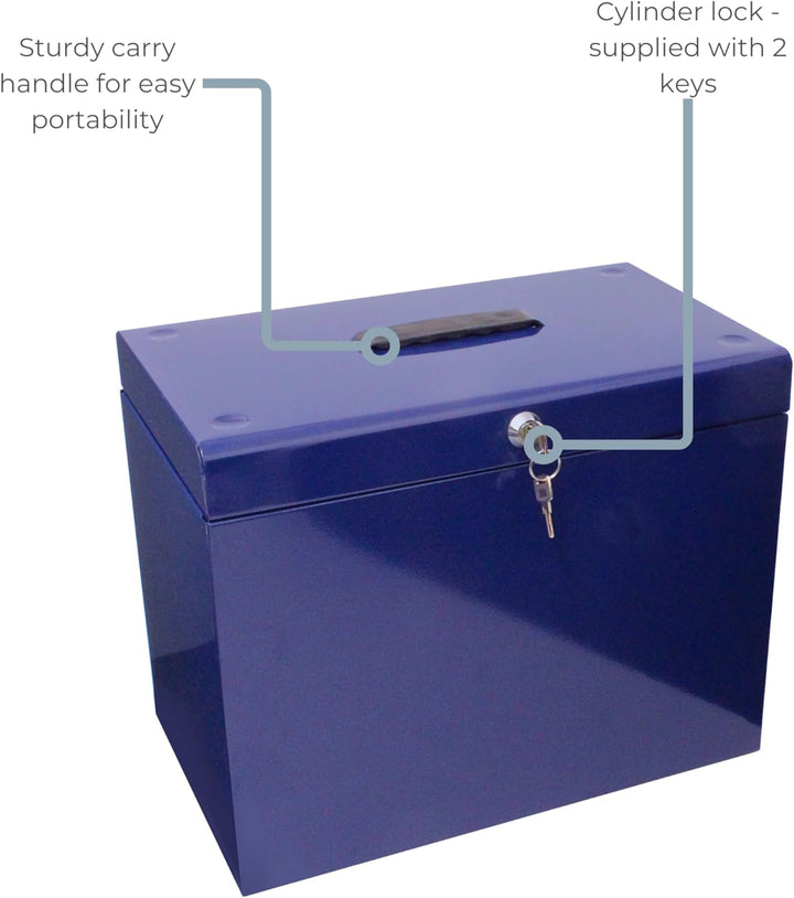Ablagebox / Hängemappenbox (aus Metall, A4) blau Blau Einzelbett, Blau Einzelbett