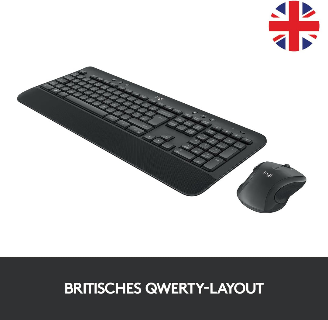 Logitech MK545 Advanced Wireless Keyboard and Mouse Combo Niederländisches QWERTY-Layout - Schwarz