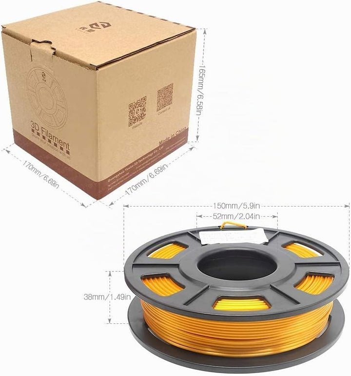 YOUSU 3D-Drucker Filament Bundle - Mehrfarbiges PLA 1,75mm Seidenglanz 4 Farben (Gold, Silber, Rosa,