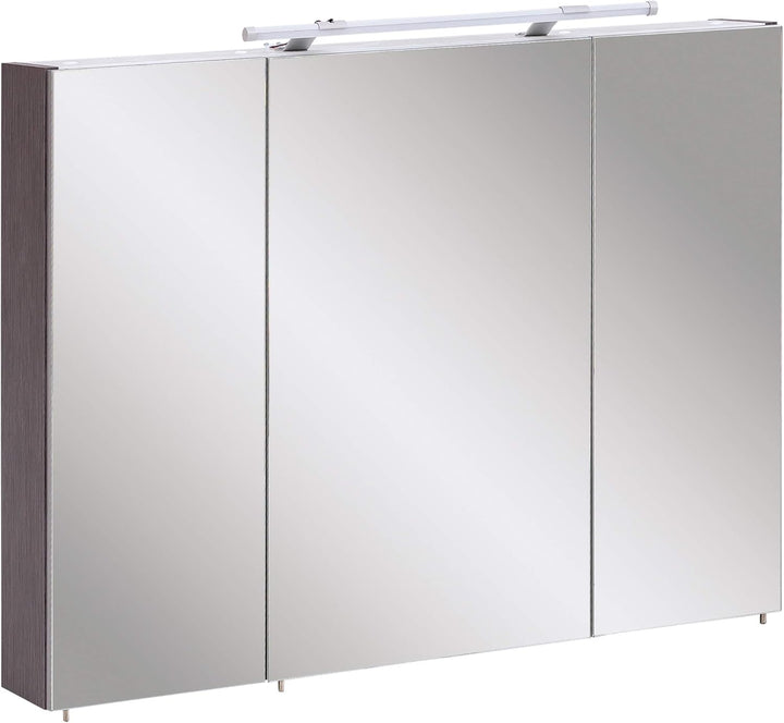 Schildmeyer Trient Spiegelschrank, Holzdekor, Esche grau Dekor, 90.0 x 16.0 x 75.0 cm, Esche Grau
