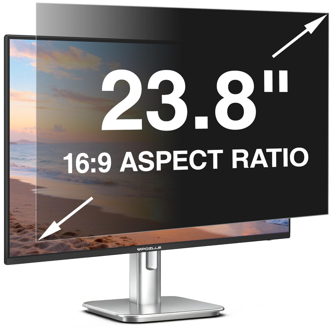 Pozlle 23,8-Zoll-Computer-Sichtschutzschild für 16:9-Breitbild-Desktop-Monitor - Blendfreier Blaulic