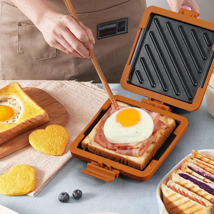 Mikrowellen-Toastie-Sandwich-Maker, mikrowellengeeigneter Toastie-Maker mit verstellbaren Silikonbän