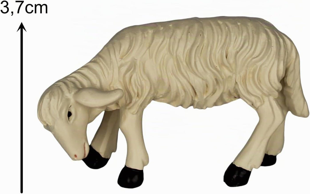 ZICOM Krippenzubehör Tiere Schafset ca. 5cm 6-TLG. Polyresin