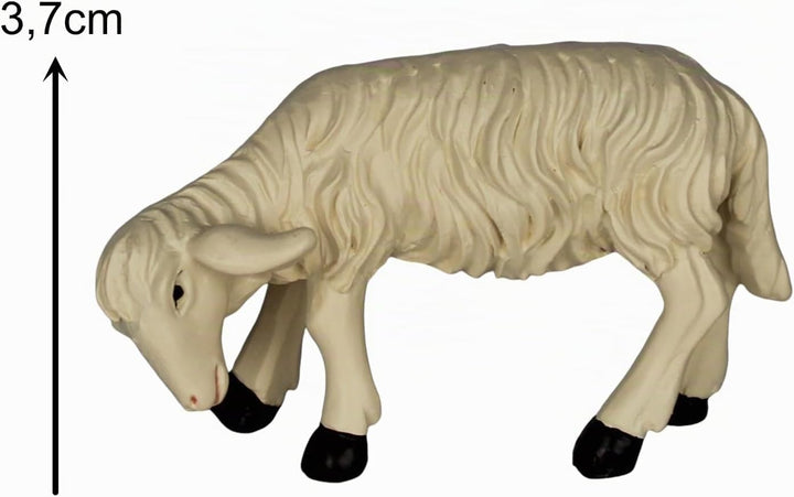 ZICOM Krippenzubehör Tiere Schafset ca. 5cm 6-TLG. Polyresin