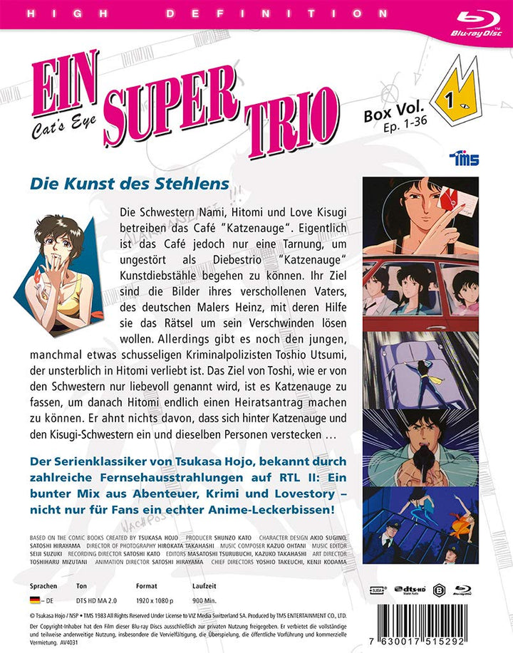 Ein Supertrio - Cat´s Eye - Gesamtausgabe - Vol. 1 - [Blu-ray], Blu-ray