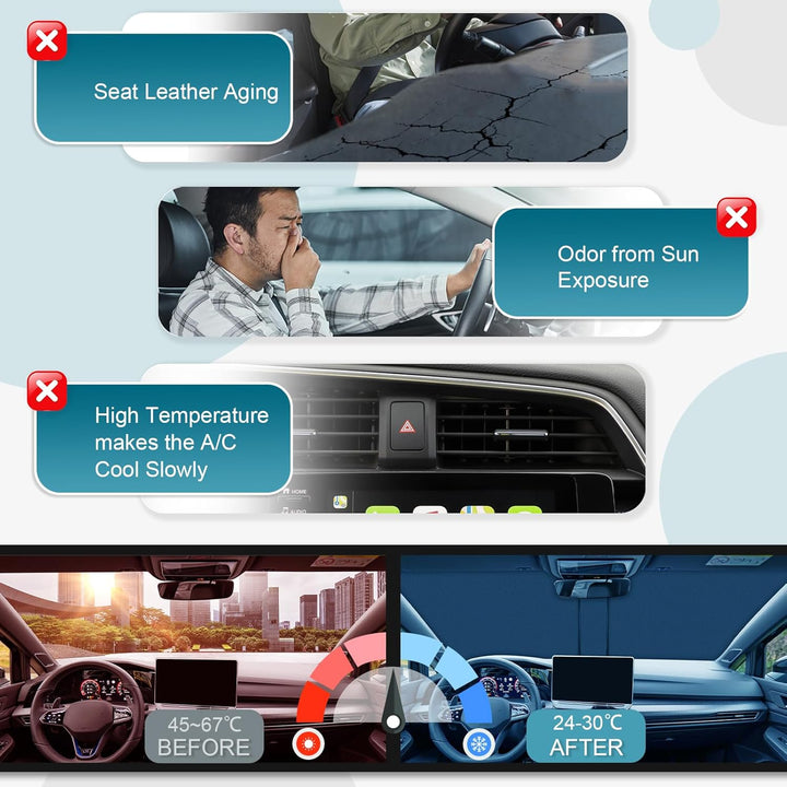 [Upgrade] CDEFG Kompatibel mit VW Golf 8 MK8 8.5 GTI GTE GTD R 2020-2025 2026 Sonnenschutz Abdeckung