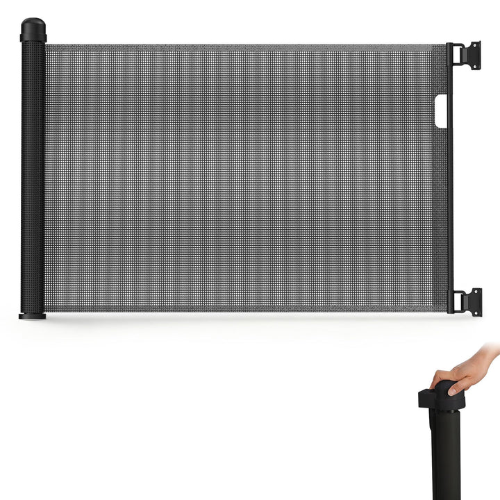 TATIVALO Treppenschutzgitter Ausziehbar 0-150cm Schwarz, Treppenschutzrollo Türschutzgitter für Baby