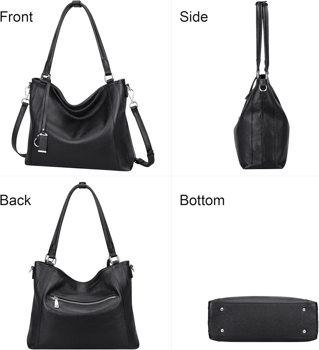 Soft Leather Handbags for Women Shoulder Hobo Bag Large Tote Crossbody Bag By OVER EARTH Grösse L, S