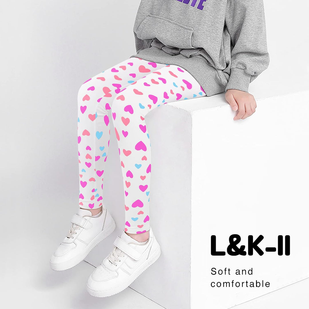 L&K-II Mädchen Leggings Hohe Taille Strumpfhosen Kinder Hosen Casual Stretch Mädchen Baumwolle Leggi