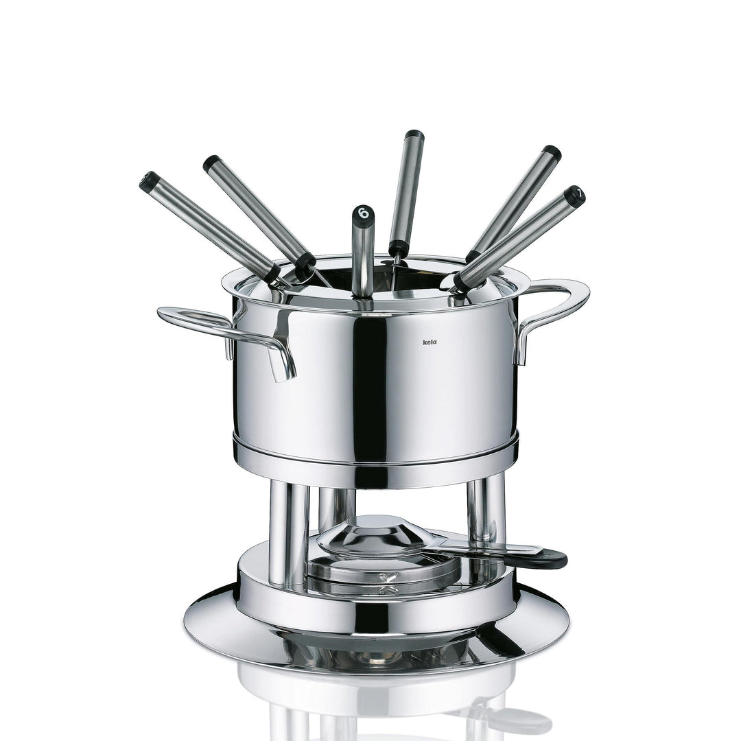 Kela 10968 Fondue-Set, Fleischfondue, 10-teilig, Für 6 Personen, Edelstahl, 1,7 l, Cailin 10-teilig,