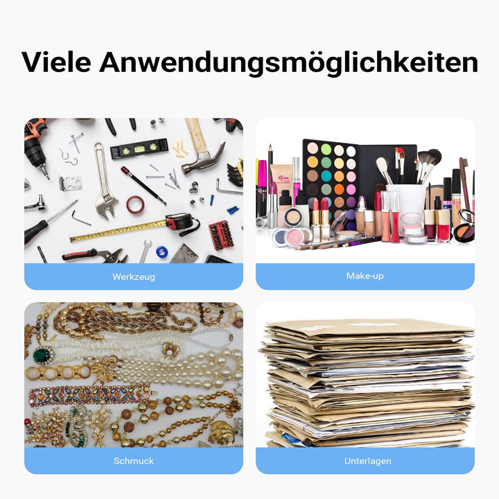Wiltec Alu Universalkoffer 46x33x15,2 cm, Alubox abschliessbar für Aufbewahrung und Transport von We