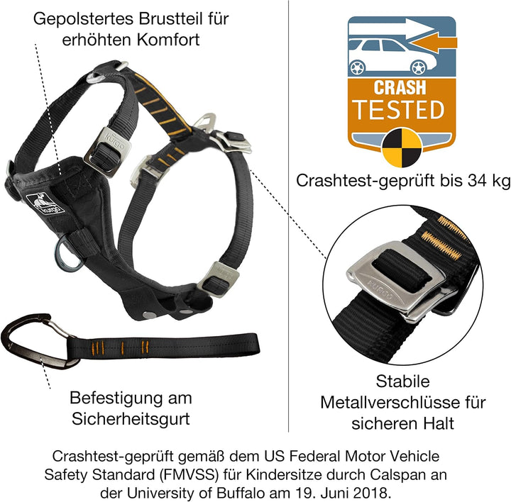 Kurgo Tru-Fit Hundegeschirr, Crash-Test-erprobtes Auto-Sicherheitsgurt, Für Hunde von 2 bis 5 kg, Gr