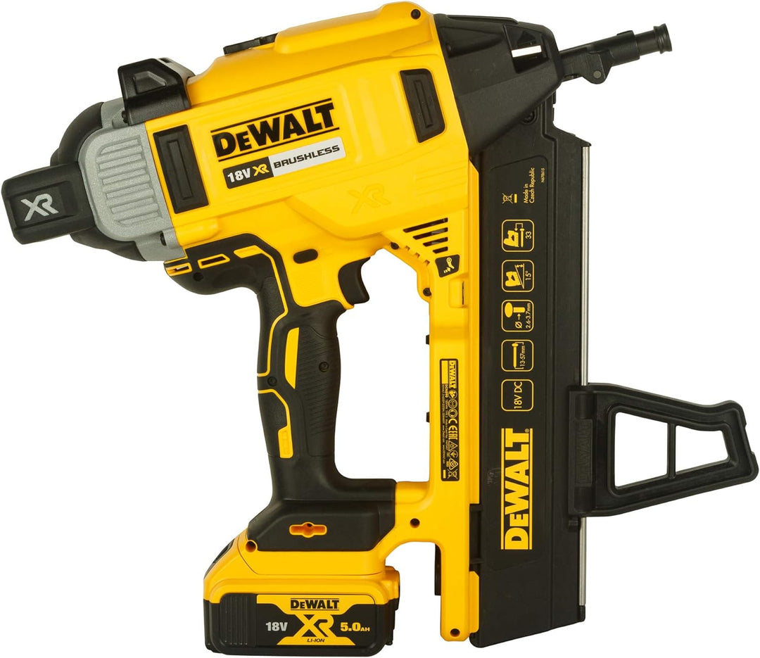DeWALT DCN890P2 Akku Beton und Stahl Nagler 18V 5Ah Li-ion mit 2x Akkus & Koffer