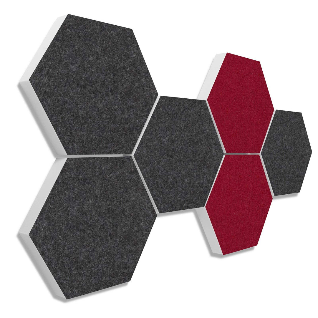platino24 Schallabsorber COLORE aus Basotec G+ I Akustikpaneele mit Akustikfilz I Wand-Paneele mit 6