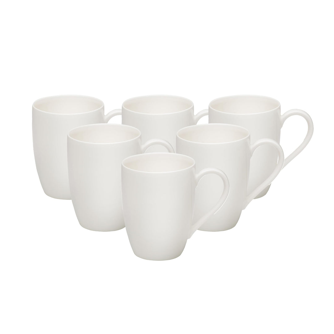 vivo by Villeroy &amp; Boch – Basic White Tassen Set, 6 Personen, spülmaschinenfest, 260ml, Kaffeebecher