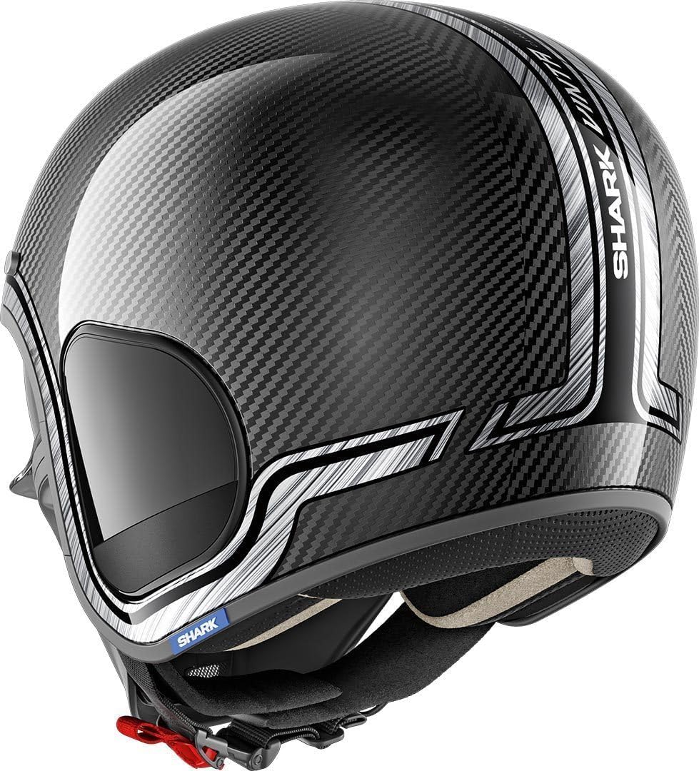 Shark Motorradhelm S-DRAK CARBON VINTA DUS, Schwarz/Grau, XS