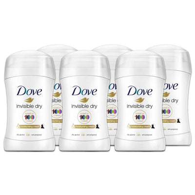 6 x Dove Invisible Dry Deodorant Stick 40 ml