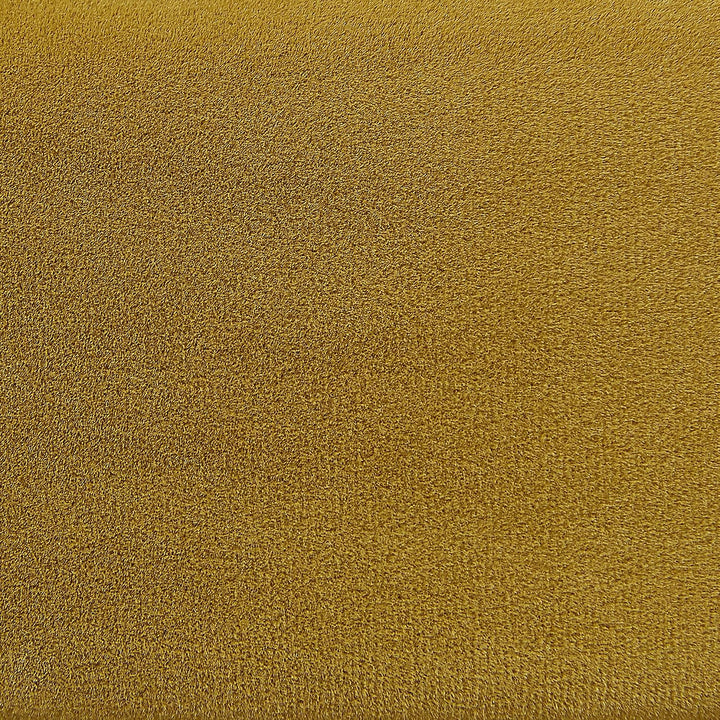 Beliani Runder Pouf im 2er Set aus Samt senfgelb Ottoman Sitzpouf Garland