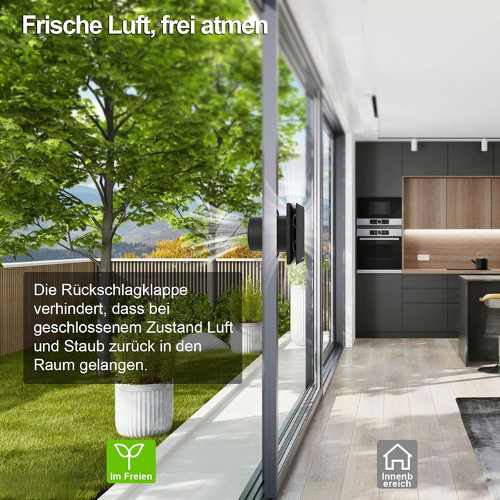 Badlüfter 100mm mit Nachlauf, leiser Abluftventilator für Badezimmer, 95m³/h, 34 dB, IPX4 wassergesc