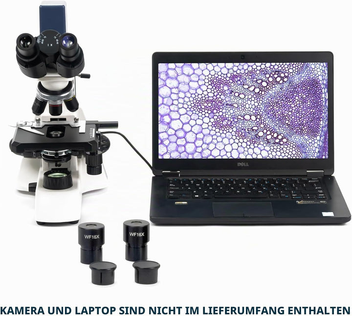Swift DMSW-300 Compound-Binokularmikroskop, 40X-1600X Vergrösserung, wiederaufladbares digitales Lab