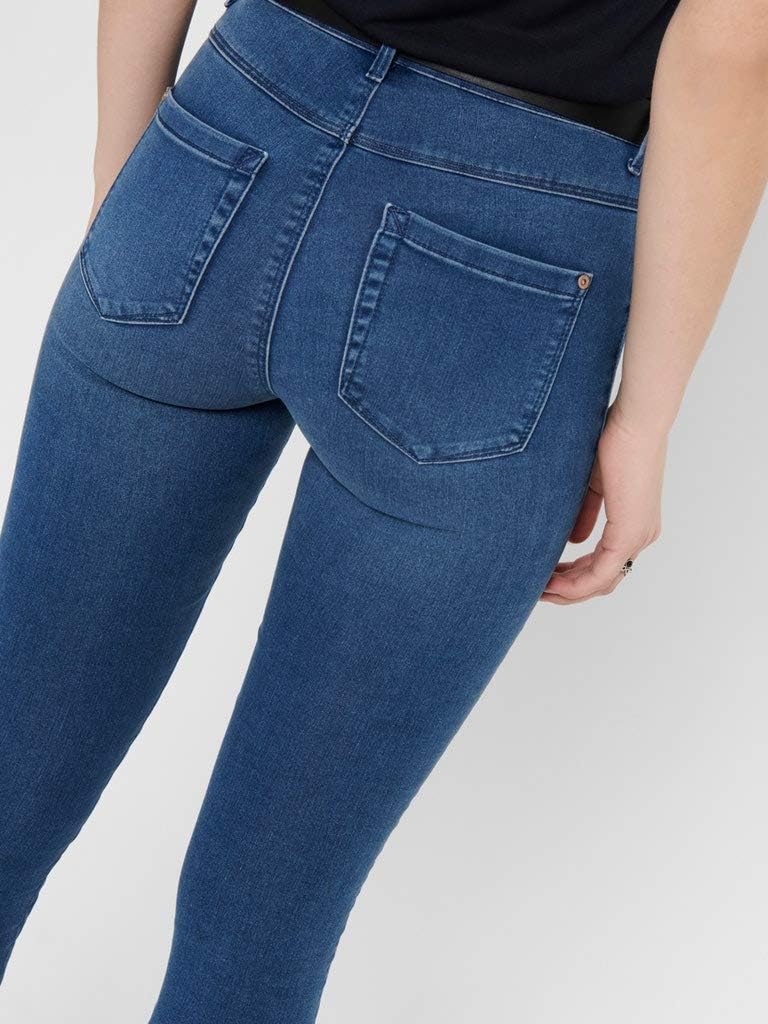 ONLY Female Skinny Jeans ONLBLUSH Mittlere Taille Skinny Fit Knöchellang Jeans Klassisch XS Kurz Bla