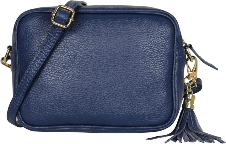 AmbraModa GLX8 - Damen Handtasche Umhängetasche Schultertasche Handytasche aus genarbtem Rindsleder