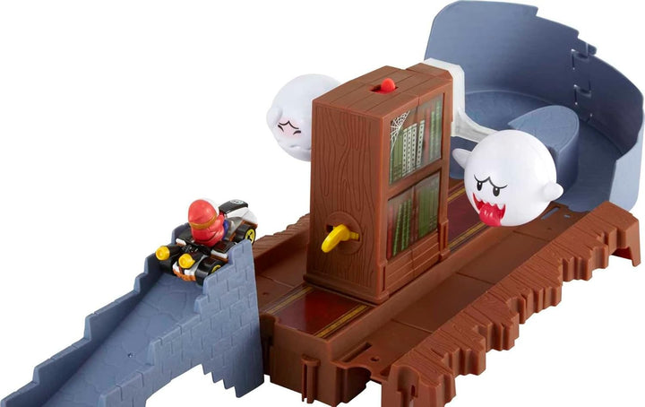 Hot Wheels Mario Kart Buu Huus Grusel Trackset Rennbahn, Inkl. ein Standard Kart